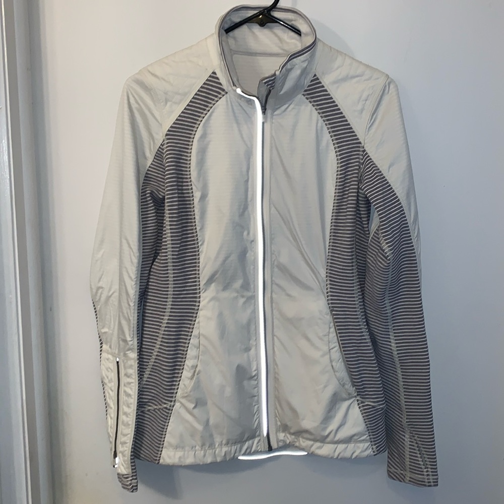 Lululemon Rebel Runner Jacket Ghost Hyper Stripe … - image 1